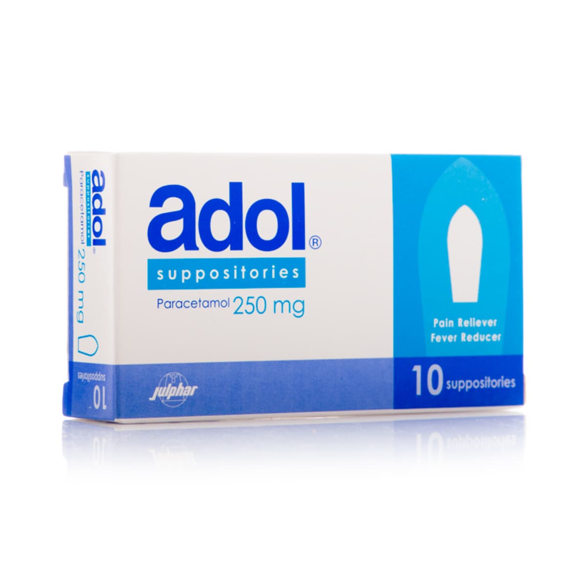 Adol 250 Mg, Suppositories, Analgesic at Antipyretic - 10 Pcs (Larawan 1 ng 1)