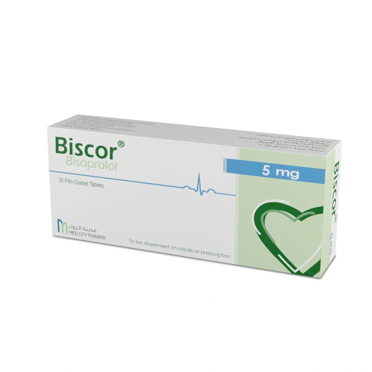 Biscor, Bisoprolol, 5 Mg, Film-Coated Tablets - 30 Tablets (Larawan 1 ng 2)