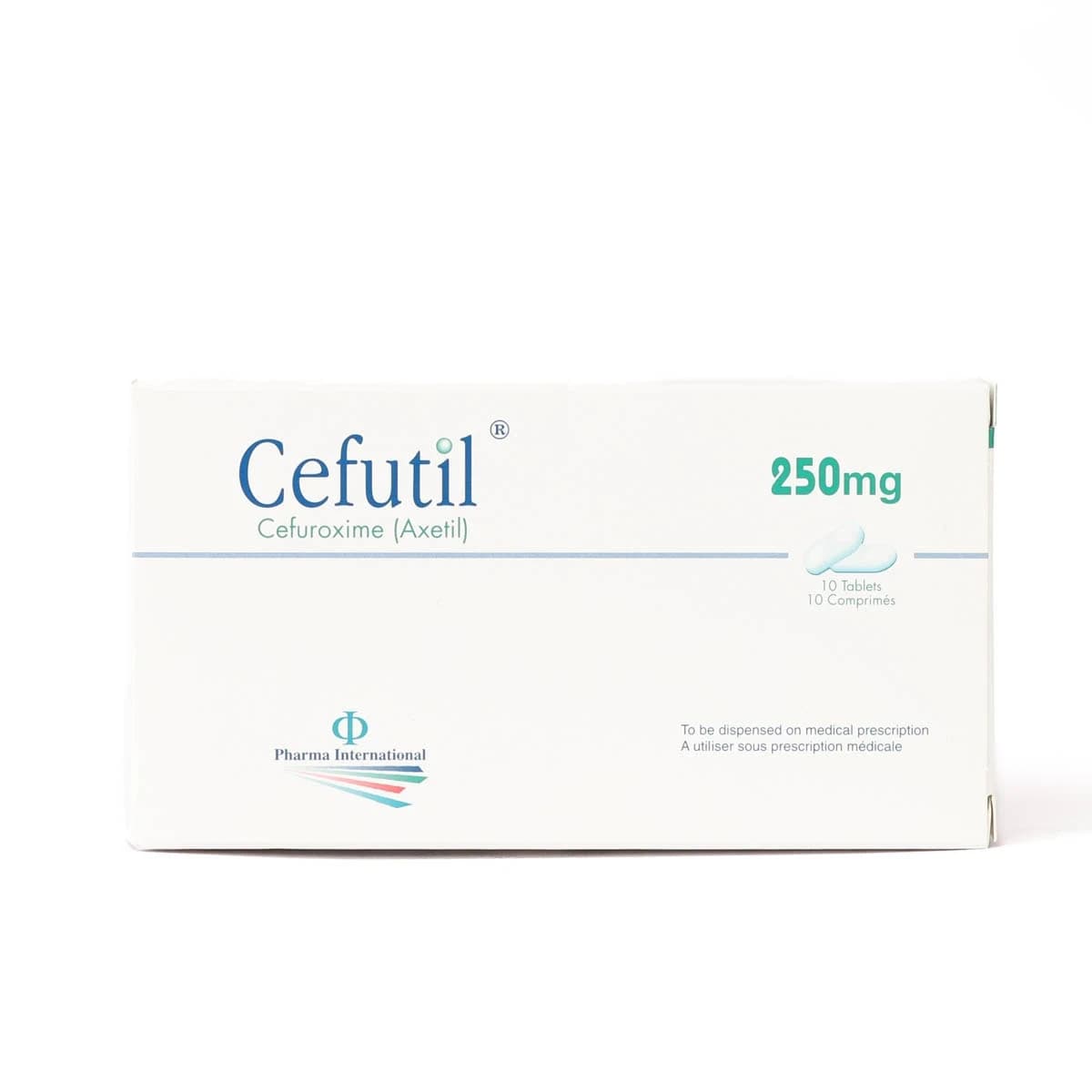 Cefutil, Cefuroxime 250 Mg, Antibiotic - 10 Tablets (Larawan 1 ng 2)