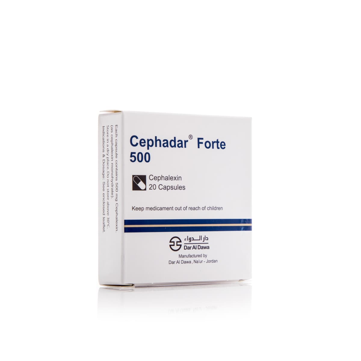CephadarForte 500 Mg, Antibiotic, Bawasan ang Mga Impeksyon sa Bakterya - 20 Kapsul (Larawan 1 ng 1)