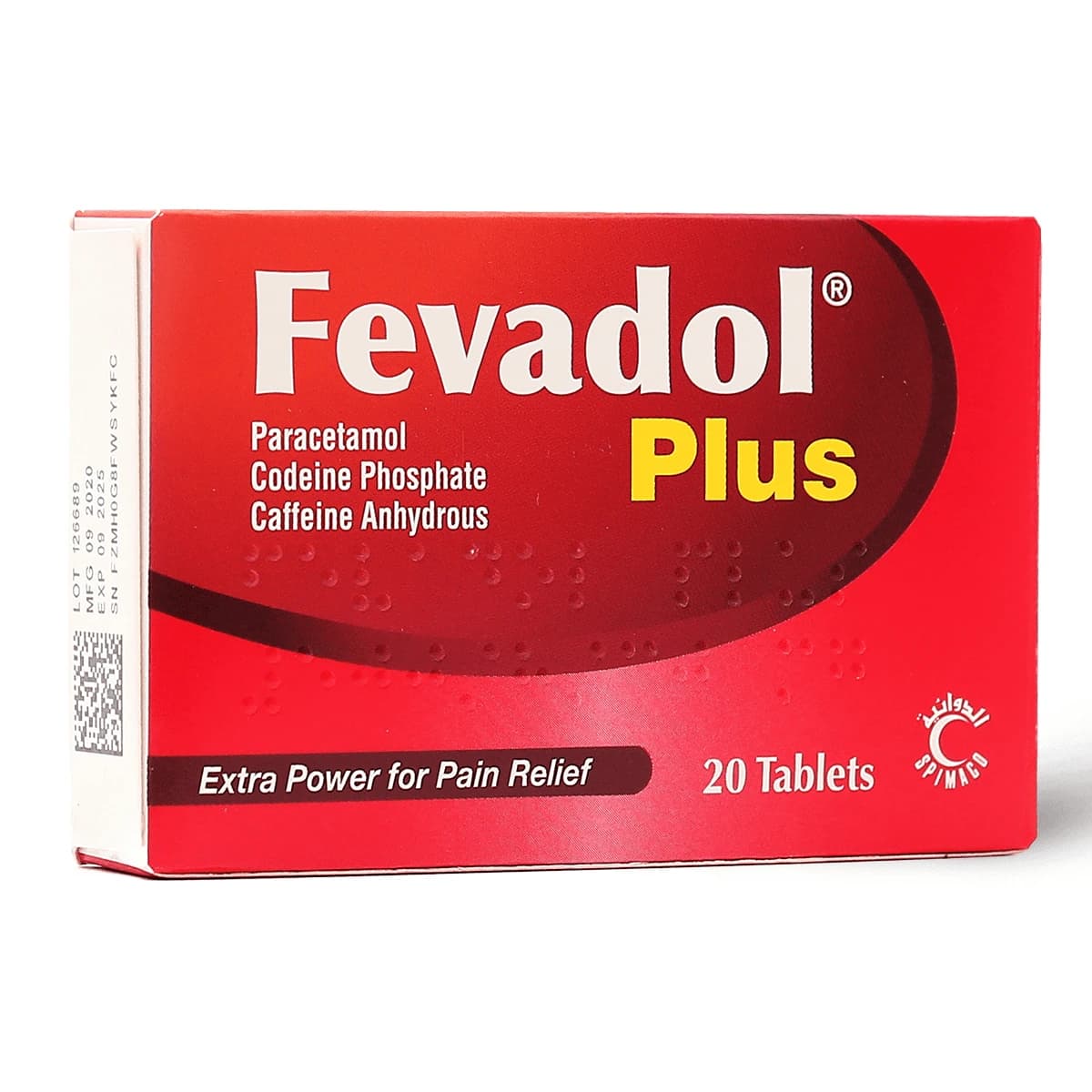 Fevadol Plus, Analgesic & Antipyretic - 20 Tablets (Image 3 of 3)