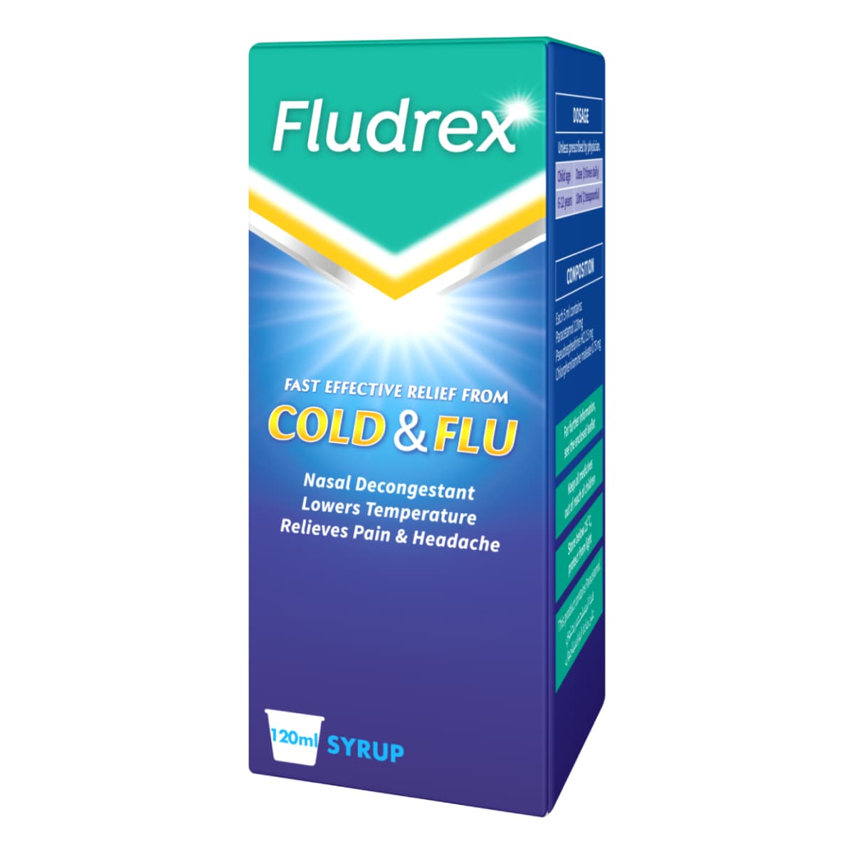 Fludrex, Syrup, Relieves Common Colds - 120 Ml (Image 1 of 1)