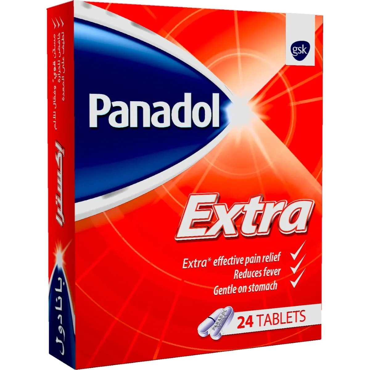 Panadol Extra, Analgesic at Antipyretic - 24 na Tablet (Larawan 1 ng 2)