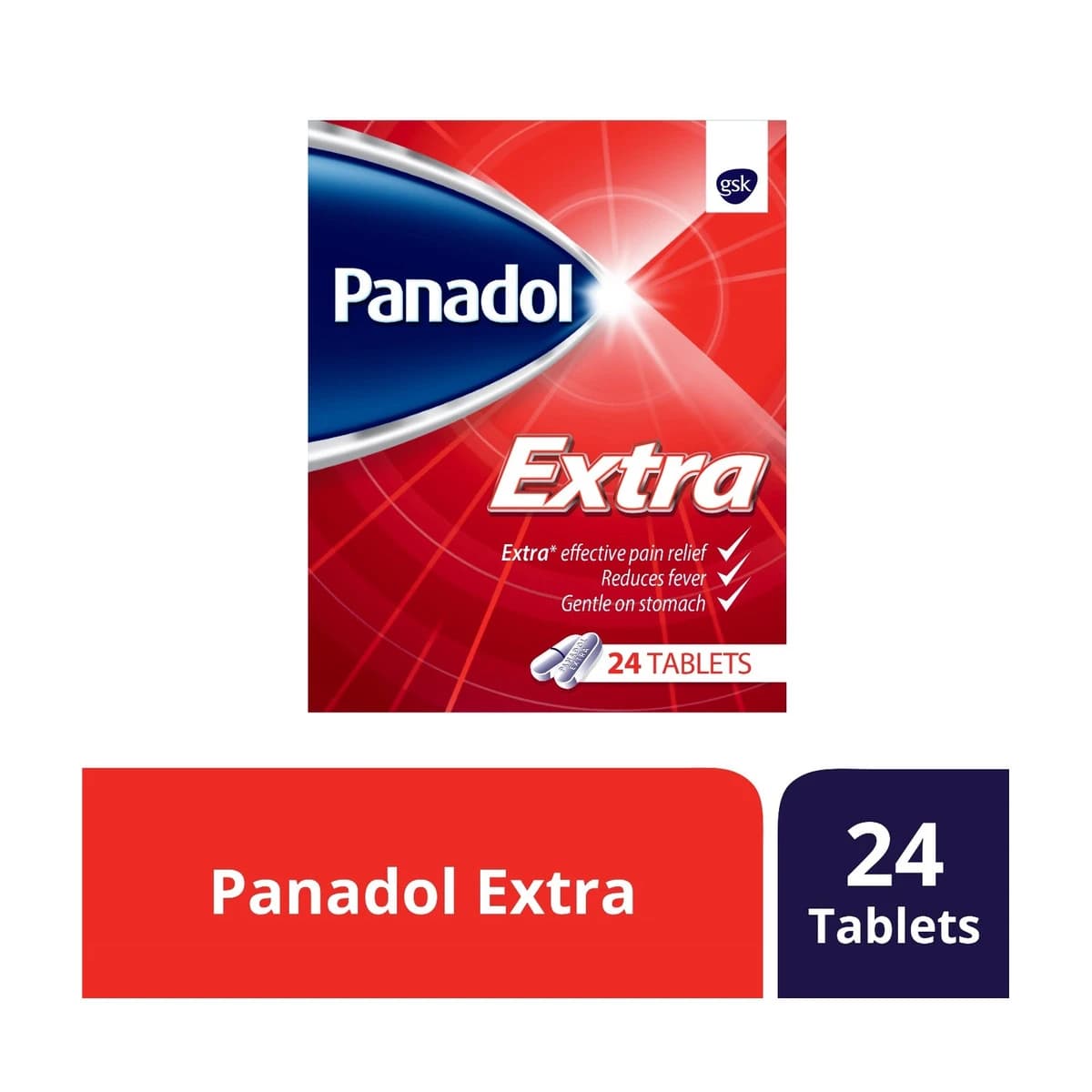 Panadol Extra, Analgesic at Antipyretic - 24 na Tablet (Larawan 2 ng 2)