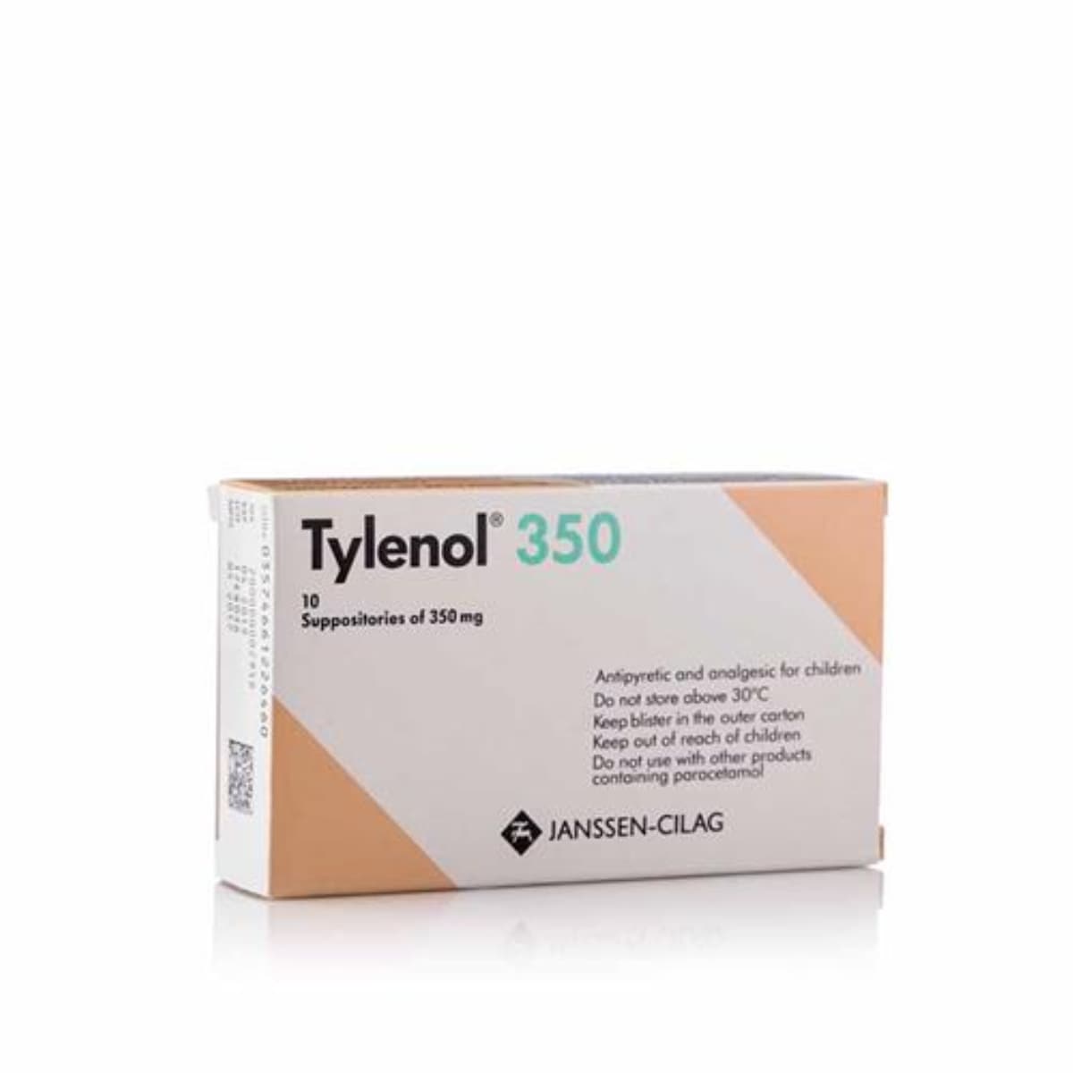 Tylenol 350 Mg, Suppositories, Analgesic at Antipyretic - 10 Pcs (Larawan 1 ng 1)