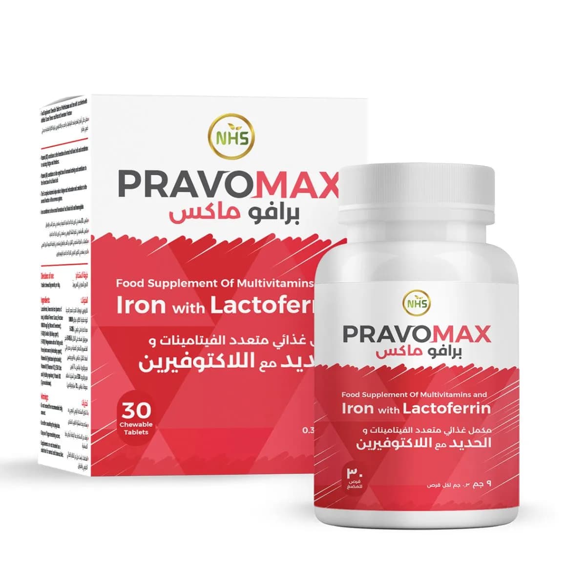 Pravomax (Iron, Lactoferrin) - 30 Chewable Tablet (Larawan 1 ng 1)