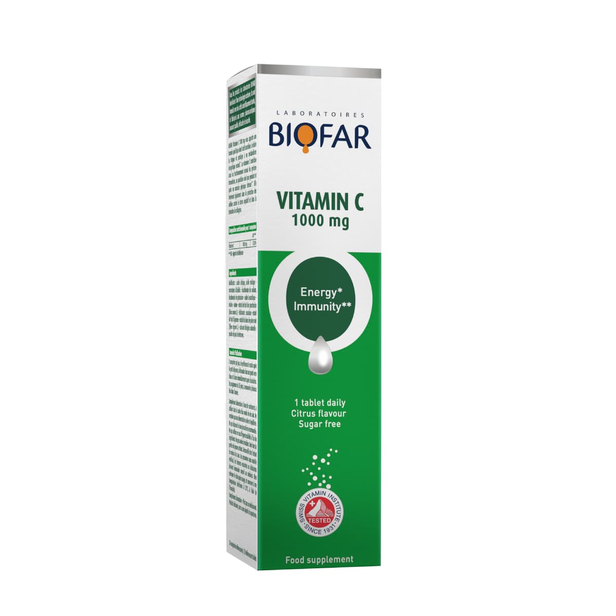 Biofar, Effervescent Vitamin C 1000 Mg - 20 Tablets (Larawan 1 ng 1)
