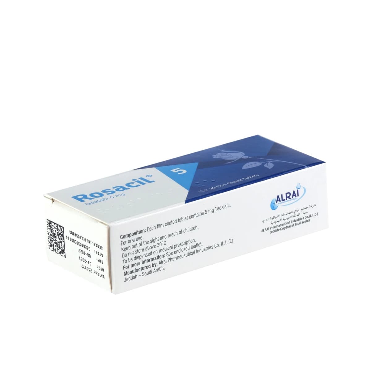 Rosacil, Tadalafil, 5 Mg - 30 Tablets (Image 2 of 3)