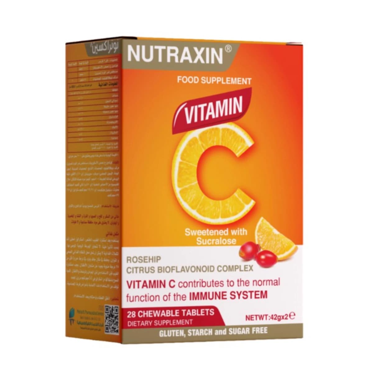 NUTRAXIN Vitamin C – 28 Chewable Tablets (Larawan 1 ng 3)