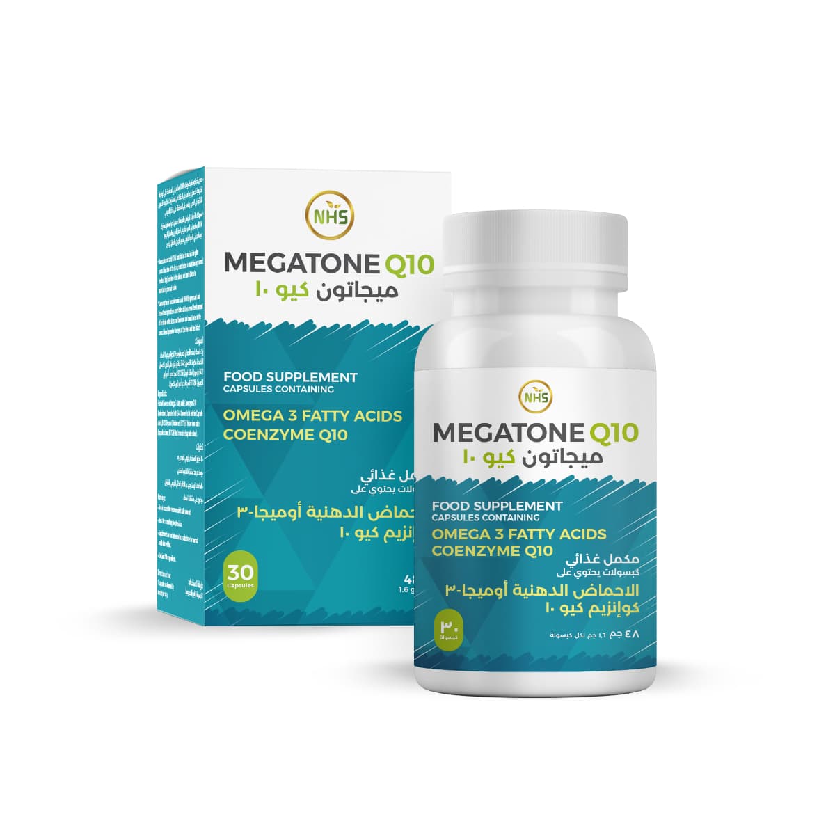 Nhs, Megatone Q10, Omega 3 & Coenzyme Q10 - 30 Capsules (Image 1 of 1)