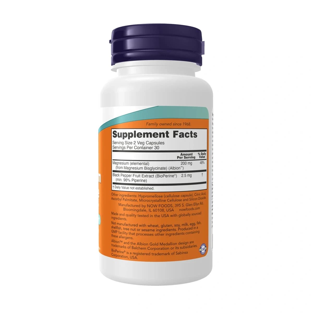 Ngayon, Magnesium Glycinate, Suporta sa Nervous System - 60 Capsules (Larawan 1 ng 2)