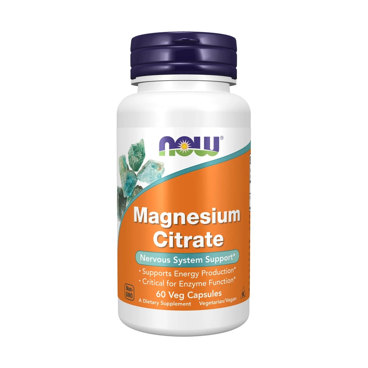 Now, Magnesium Citrate, Nervous System Support - 60 Capsule (Image 2 of 2)