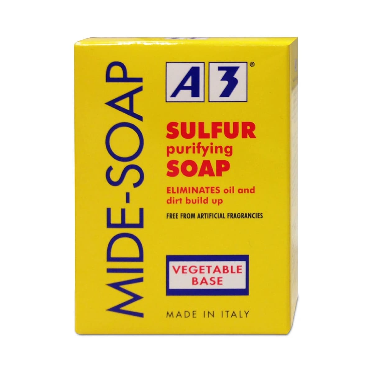 A3, Sulfur Bar Soap, Eliminates Oil & Dirt Build Up - 100 G (Image 3 of 3)