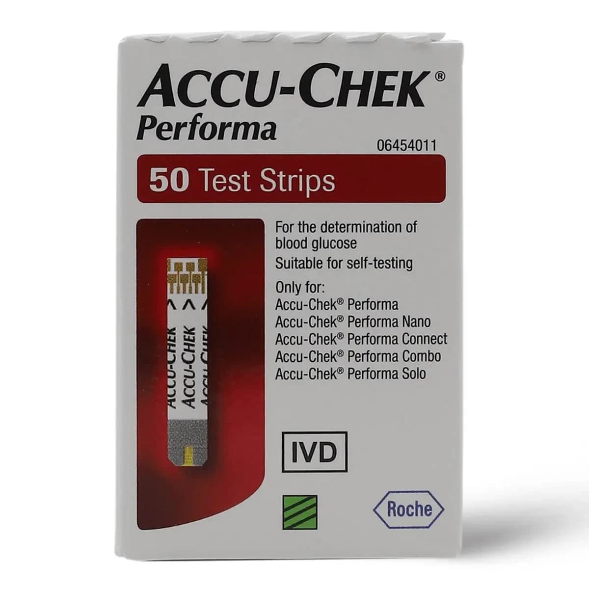 Accu Chek, Performa Strips For Sugar Analysis - 50 Pcs (Image 1 of 4)