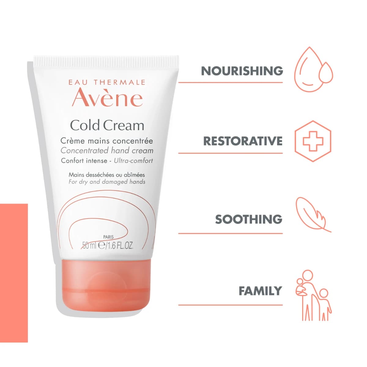 Avene, Concentrated Hand Cream With Cold Cream - 50 Ml (Larawan 2 ng 5)