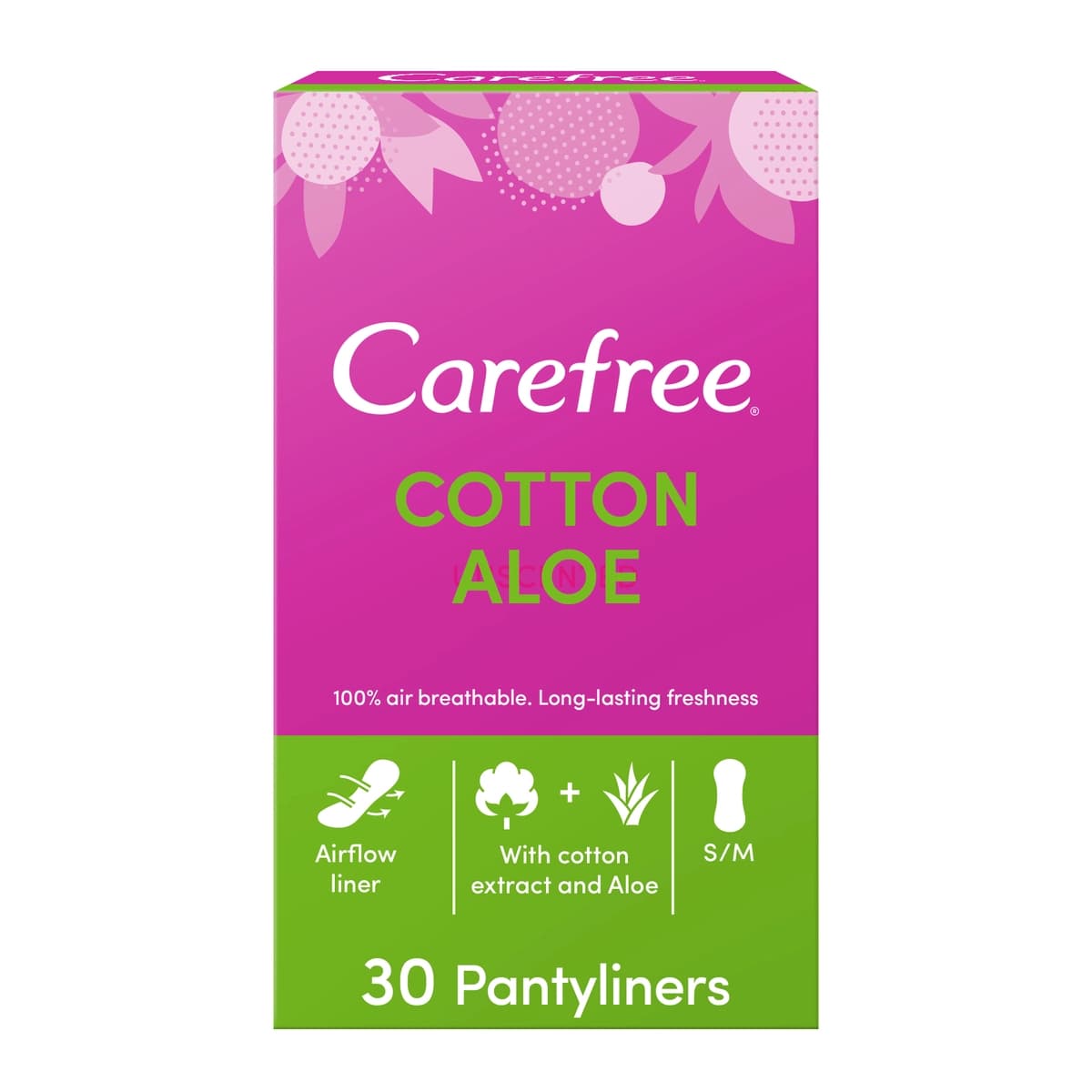 Carefree, Pantyliners Cotton Aloe - 30 Pcs (Image 2 of 2)