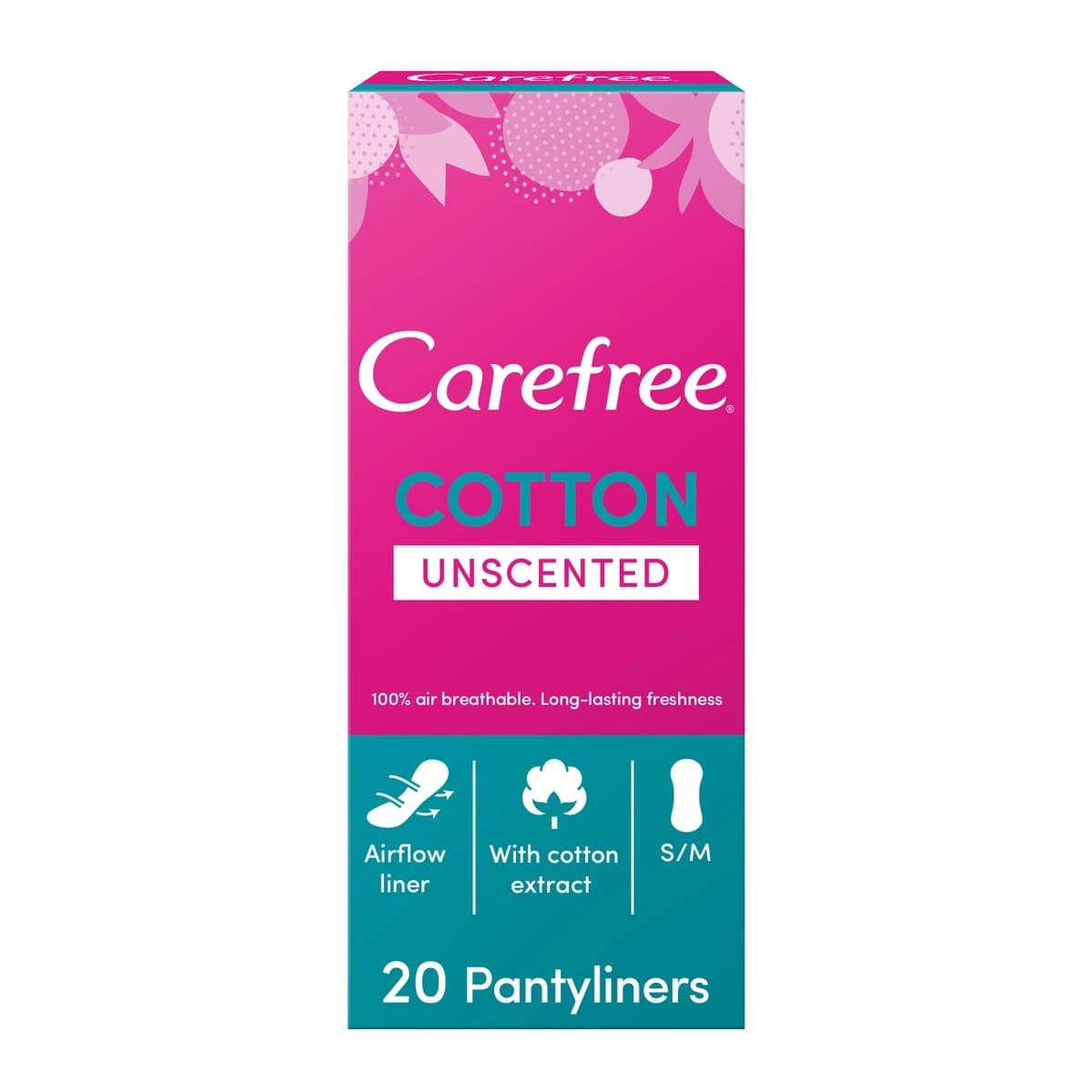 Carefree, Pantyliners Cotton Unscented - 56 Pcs (Image 2 of 2)