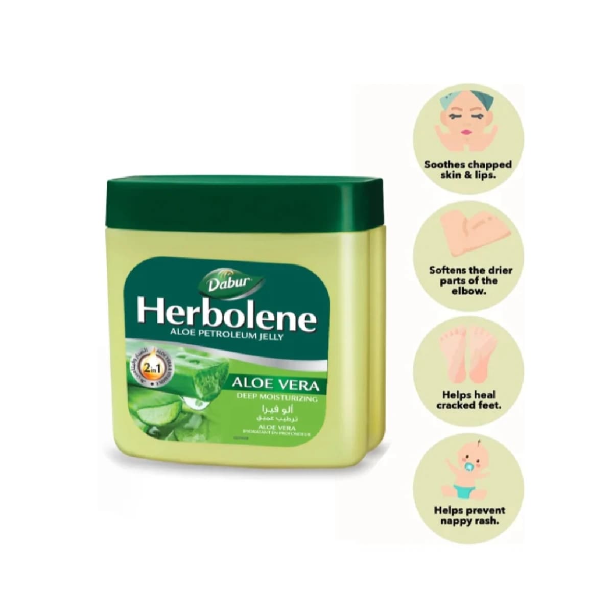 Dabur, Herbolene, Aloe Vera, Deep Moisturizing - 425 Ml (Larawan 3 ng 3)