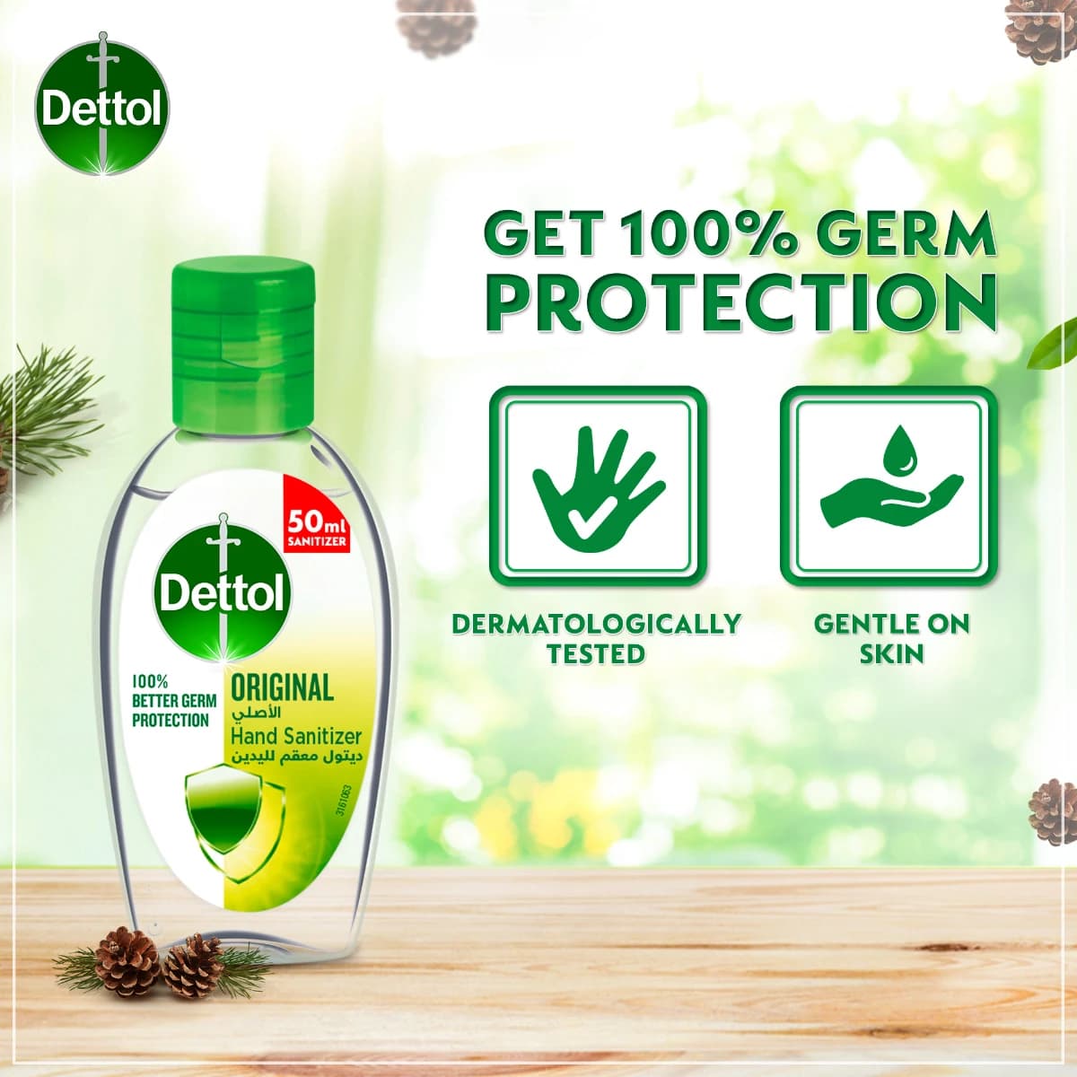 Dettol, Hand Sanitizer & Antiseptic Original - 50 Ml (Image 2 of 5)