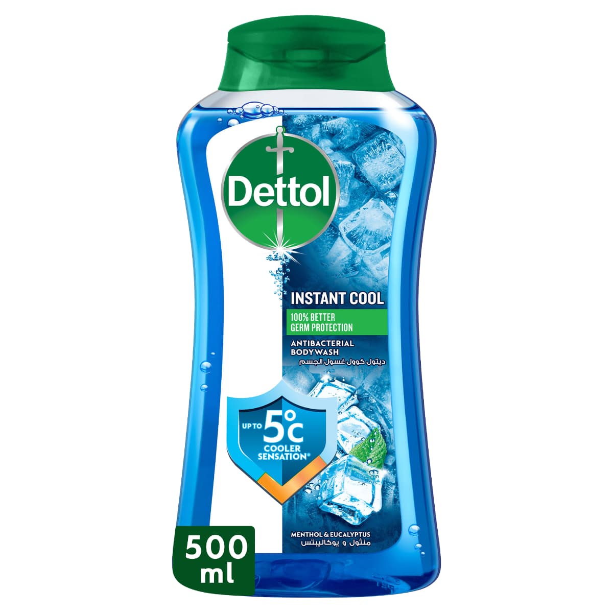 Dettol Cool Shower Gel at Body Wash, Menthol at Eucalyptus – 500 ml. (Larawan 2 ng 2)