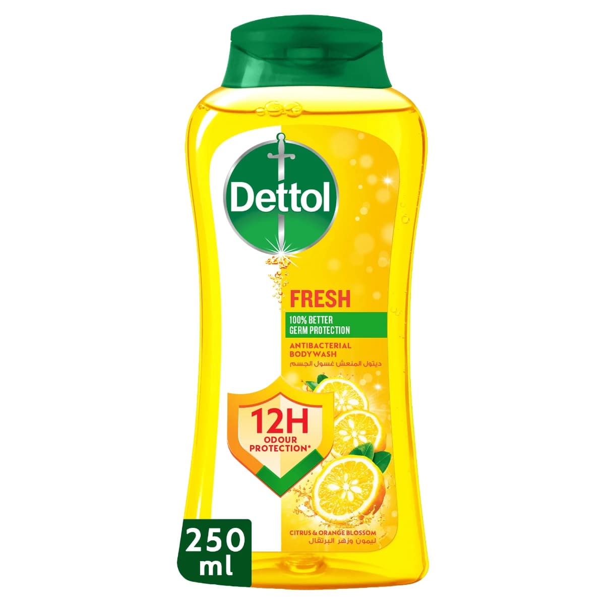 Dettol Fresh Shower Gel at Body Wash, Citrus at Orange Blossom, 250ml (Larawan 1 ng 5)