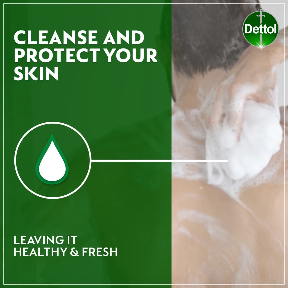 Dettol Fresh Shower Gel at Body Wash, Citrus at Orange Blossom, 250ml (Larawan 3 ng 5)
