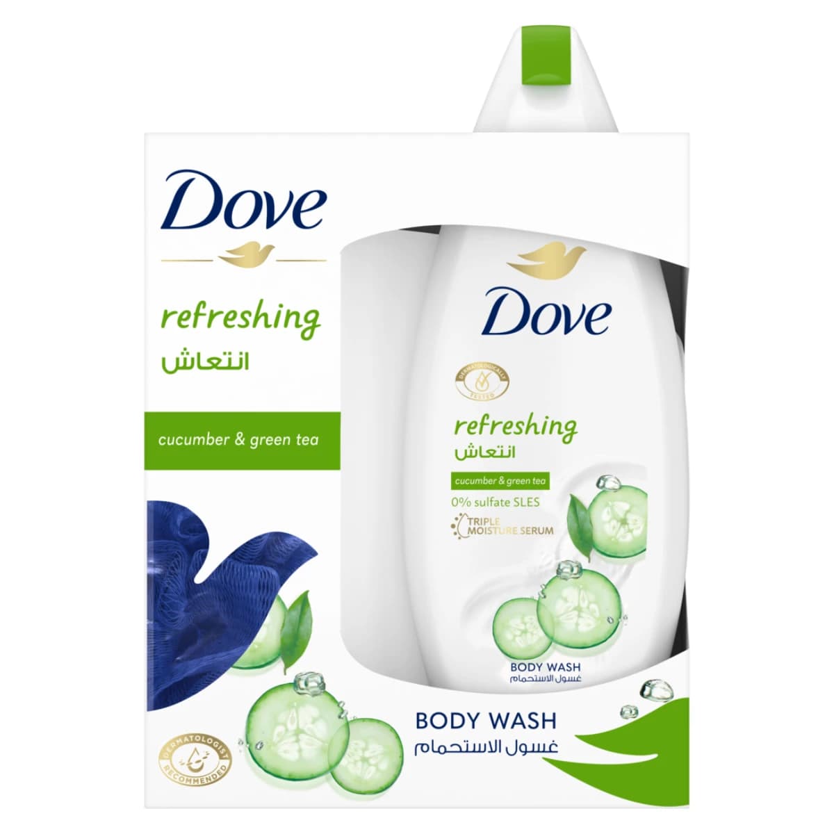 Dove, Shower Gel, Go Fresh, Cucumber at Green Tea - 250 Ml (Larawan 1 ng 4)