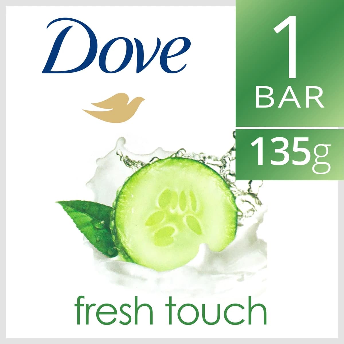 Dove, Beauty Bar Fresh Touch - 135 Gm (Image 1 of 3)