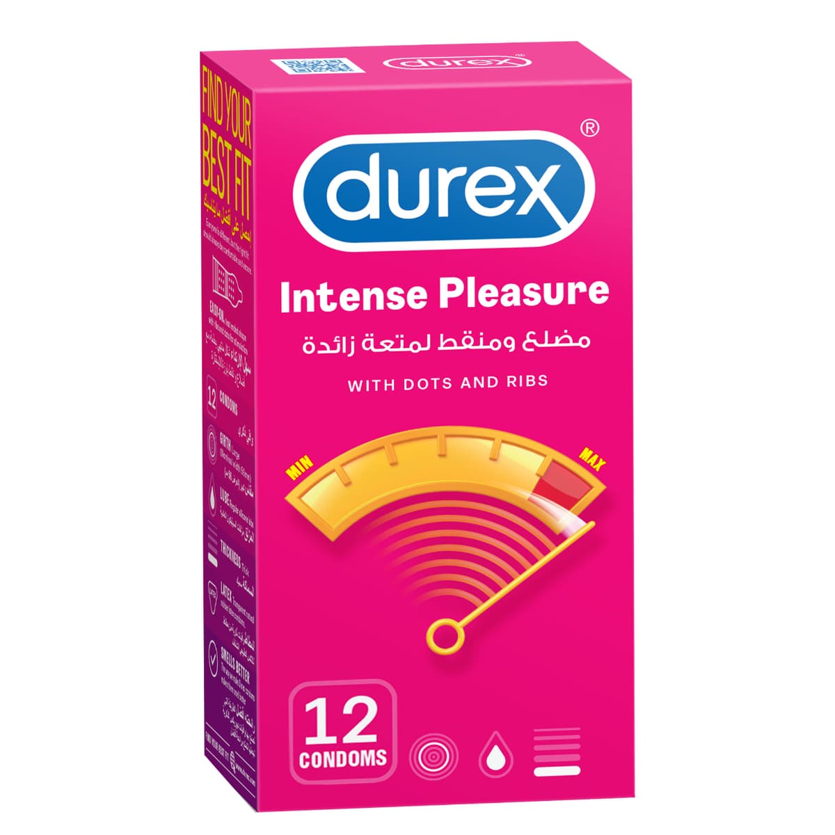 Durex, Condom Intense Pleasure - 12 Pcs (Image 2 of 2)