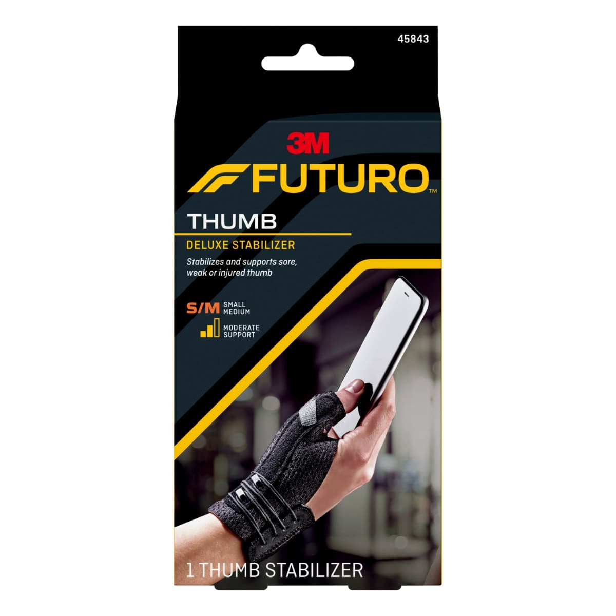 Futuro, Thumb Stabilizer Size S-M Black – 1 Pc (Image 2 of 2)