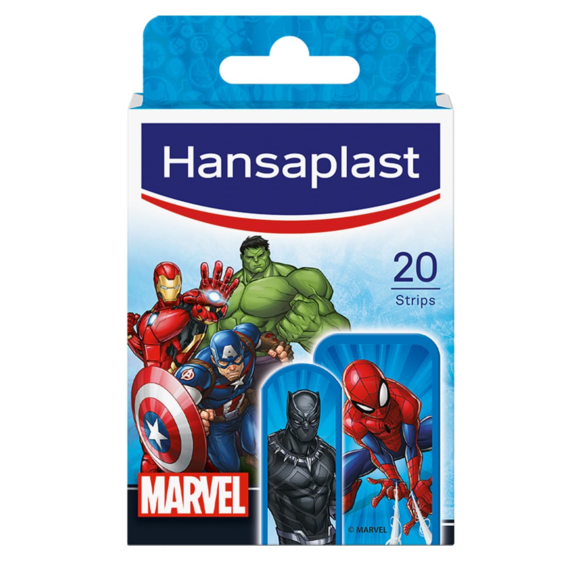 Hansaplast Marvel Fun & Caring Plasters para sa mga Bata – 20 Strip (Larawan 2 ng 2)