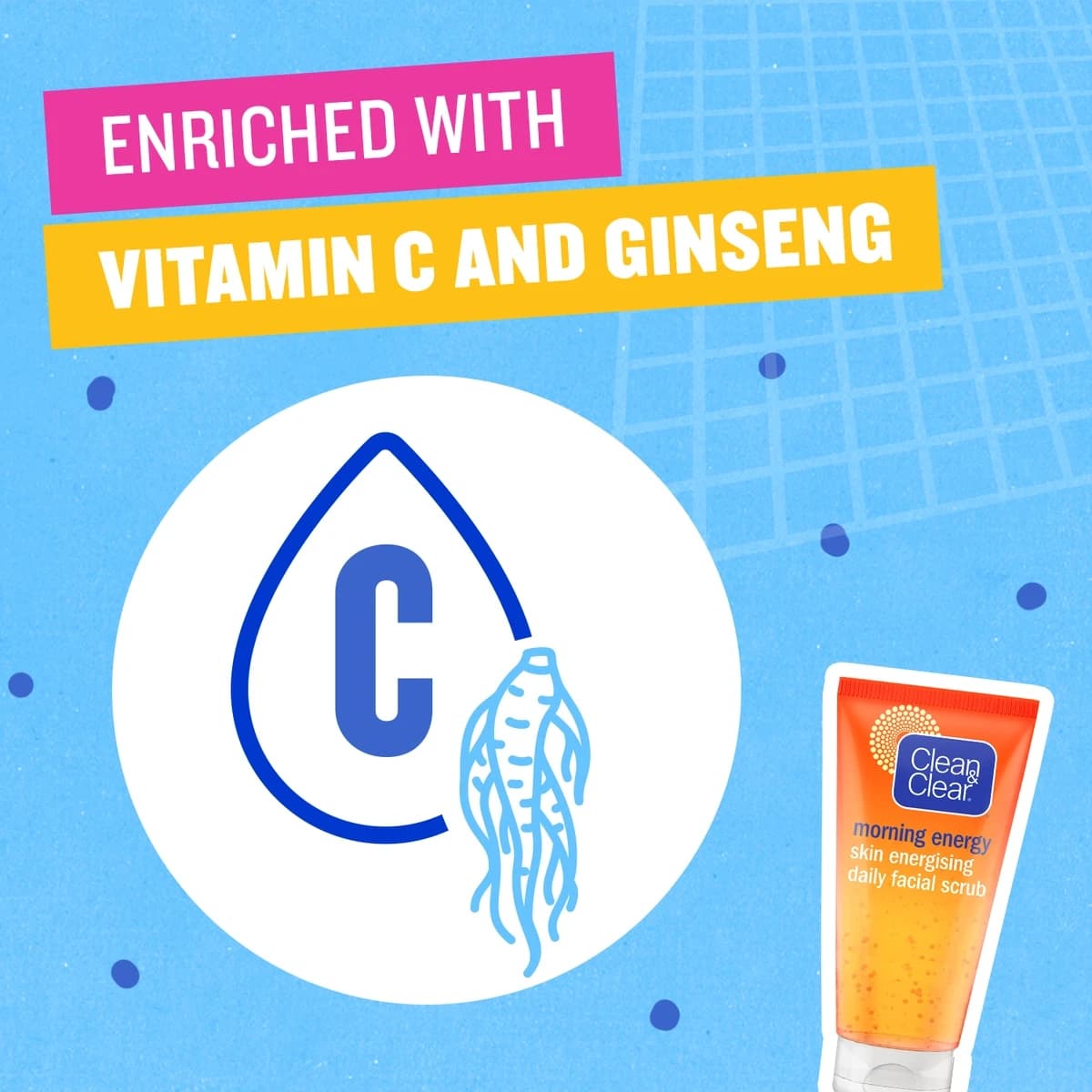 Clean & Clear, Daily Face Scrub, Skin Energising - 150 Ml (Larawan 1 ng 2)