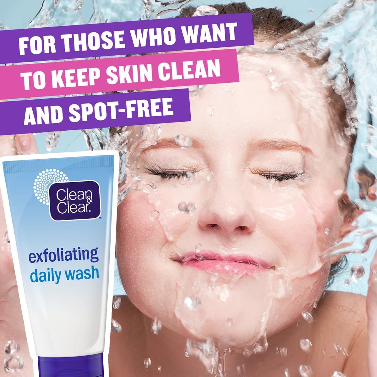 Clean & Clear, Daily Face Wash, Exfoliating - 150 Ml (Larawan 1 ng 2)