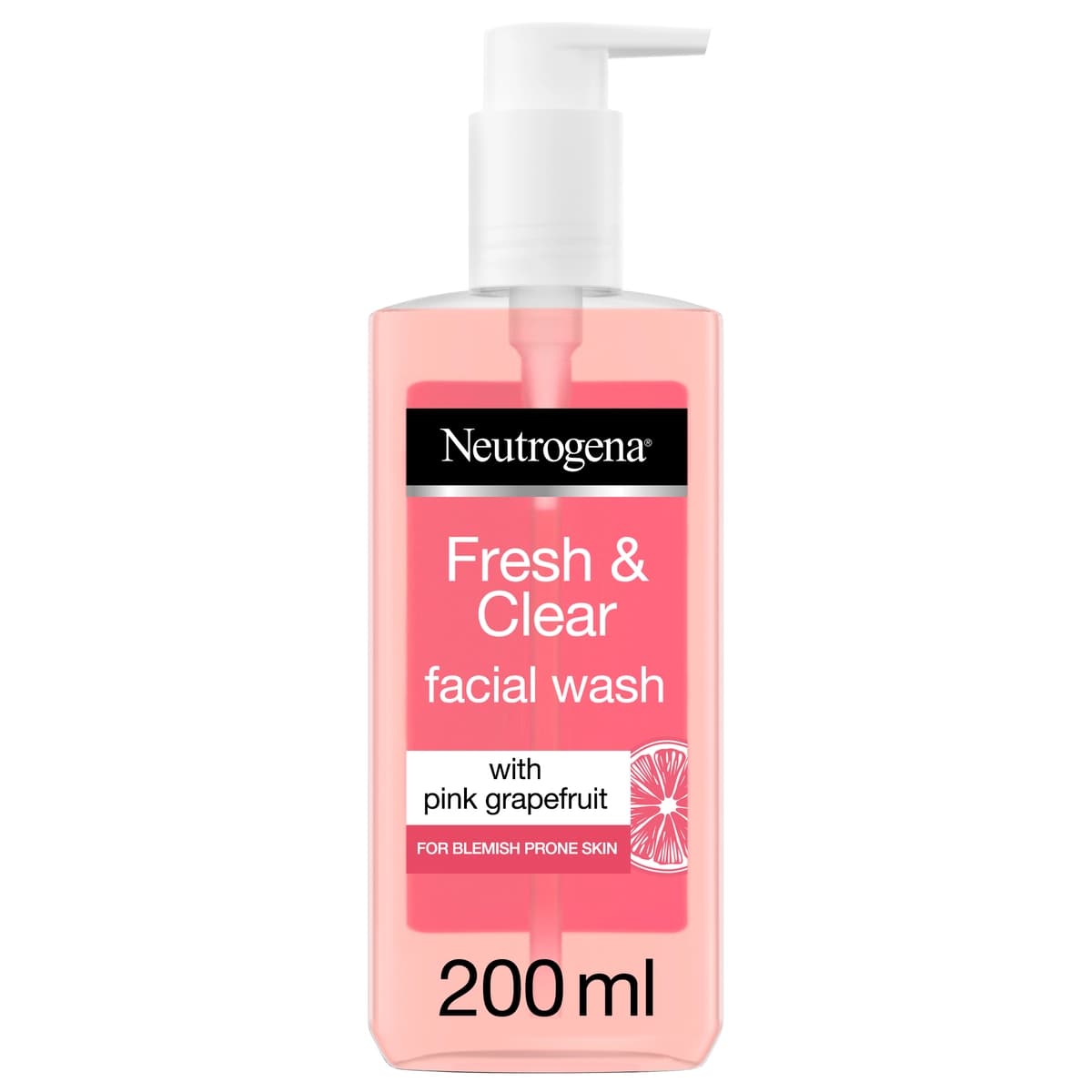 Neutrogena, Fresh & Clear, Facial Wash, Pink Grapefruit & Vitamin C - 200 Ml (Larawan 2 ng 2)