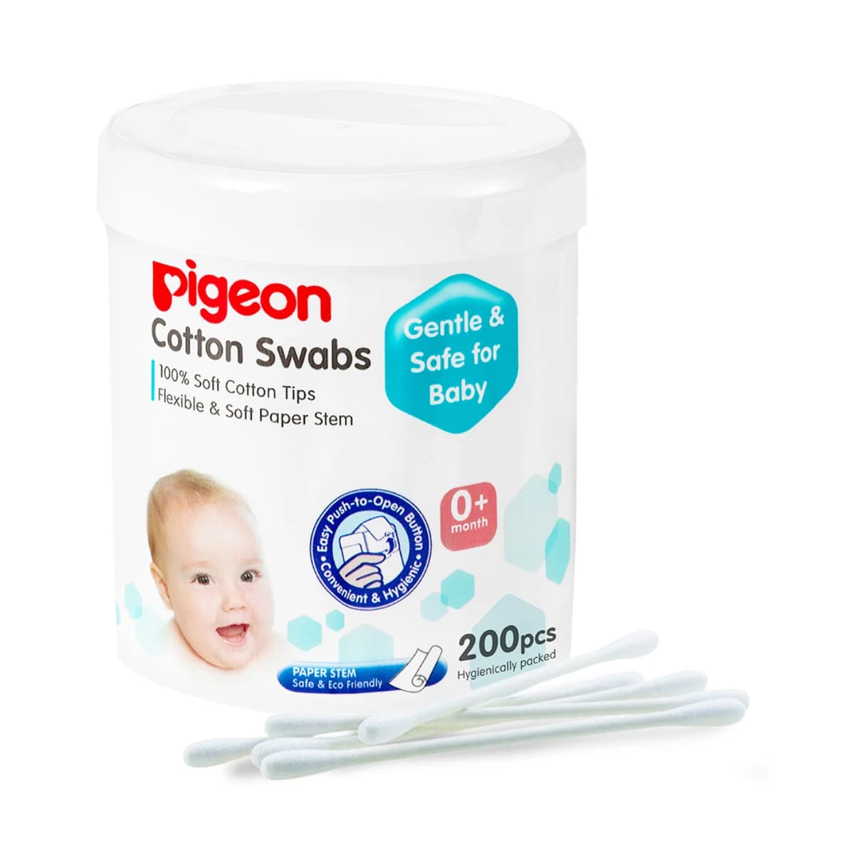 Pigeon, Cotton Swabs For Babies - 200 Pcs (Image 2 of 2)