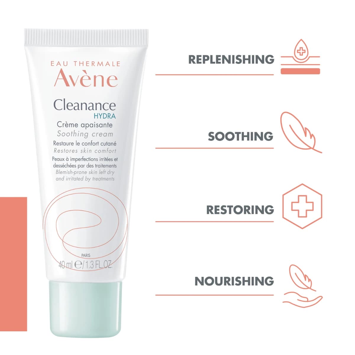 Avene, Cleanance Hydra Cream Restore Skin Comfort - 40 Ml (Larawan 2 ng 4)