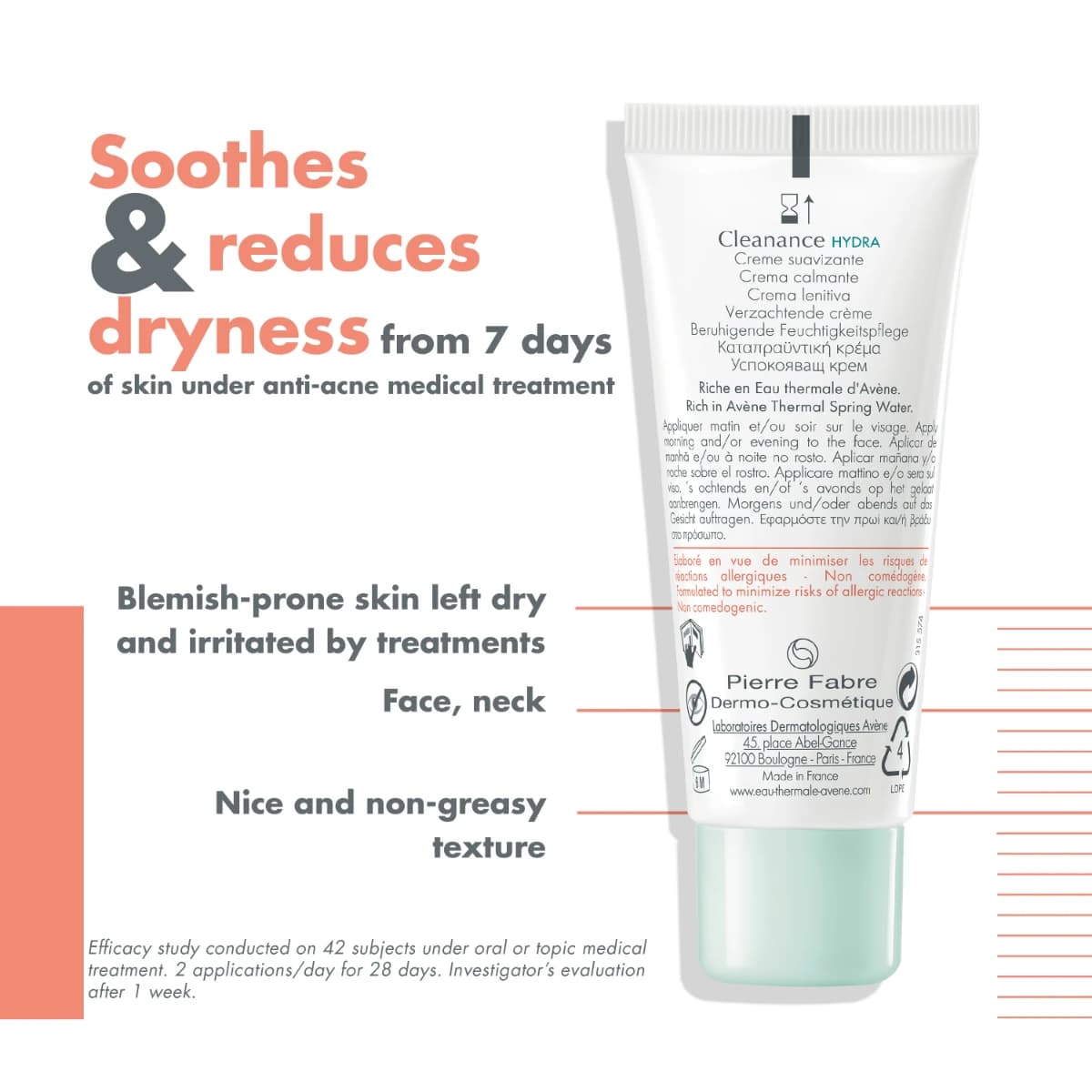 Avene, Cleanance Hydra Cream Restore Skin Comfort - 40 Ml (Larawan 3 ng 4)