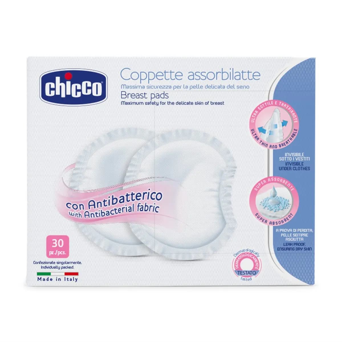 Chicco, Breast Pads - 30 Pcs (Image 1 of 1)