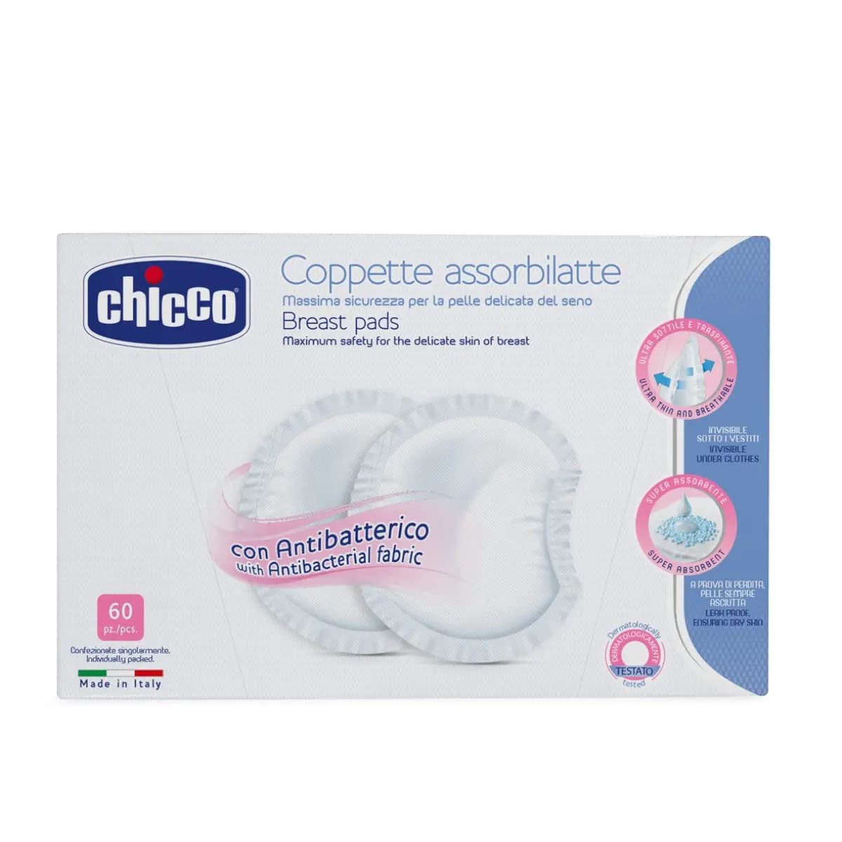 Chicco, Breast Pads - 60 Pcs (Larawan 1 ng 1)
