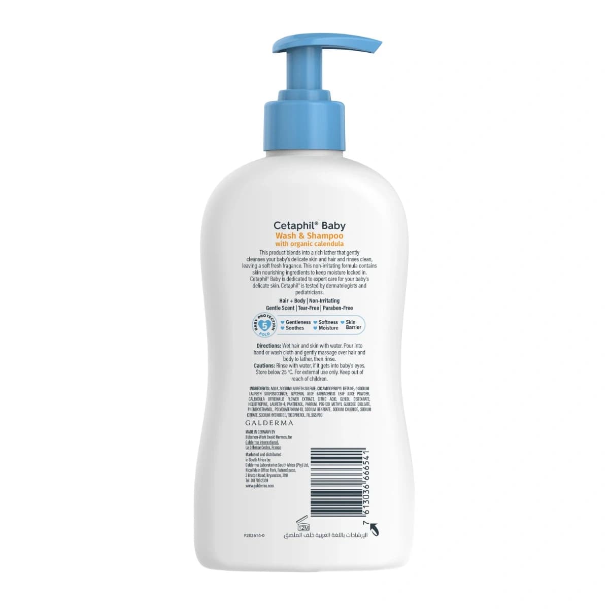 Cetaphil Baby, Wash & Shampoo With Calendula - 400 Ml (Image 1 of 2)