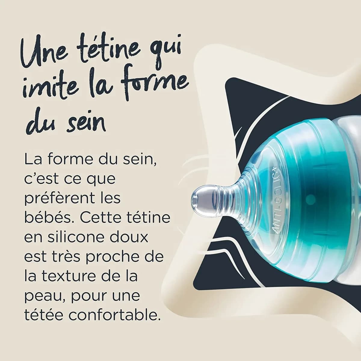 Tommee Tippee, Glass Baby Bottle, Anti-Colic, 0+ Buwan - 250 Ml (Larawan 1 ng 5)
