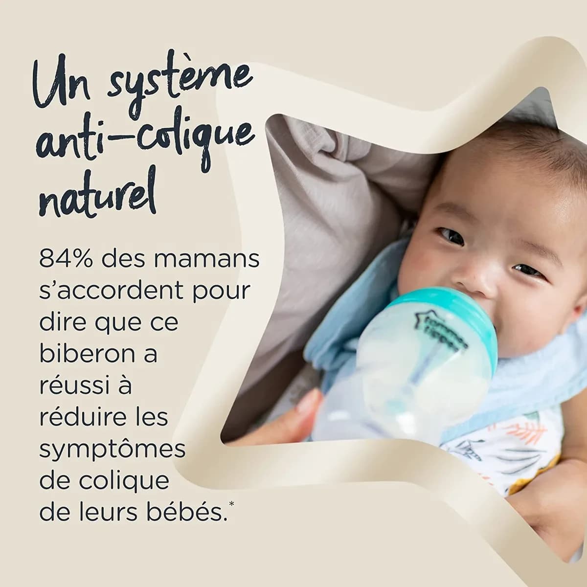 Tommee Tippee, Glass Baby Bottle, Anti-Colic, 0+ Buwan - 250 Ml (Larawan 2 ng 5)