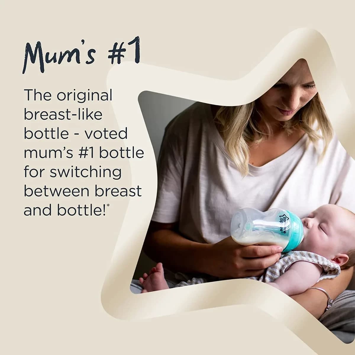 Tommee Tippee, Glass Baby Bottle, Anti-Colic, 0+ Buwan - 250 Ml (Larawan 5 ng 5)