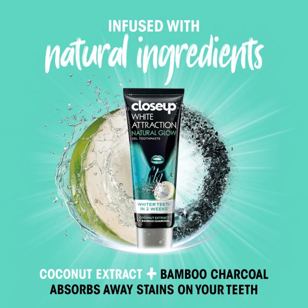 Closeup, Toothpaste White Glow Coconut - 75 Ml (Image 3 of 5)