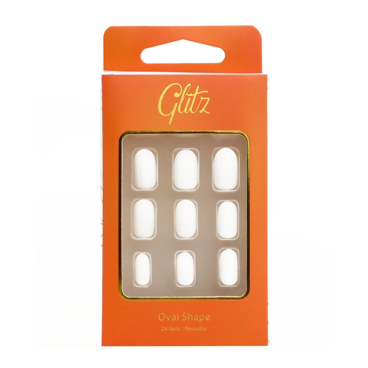 Glitz, Reusable Nails, Oval Shape, No 8 - 24 Pcs (Image 1 of 1)