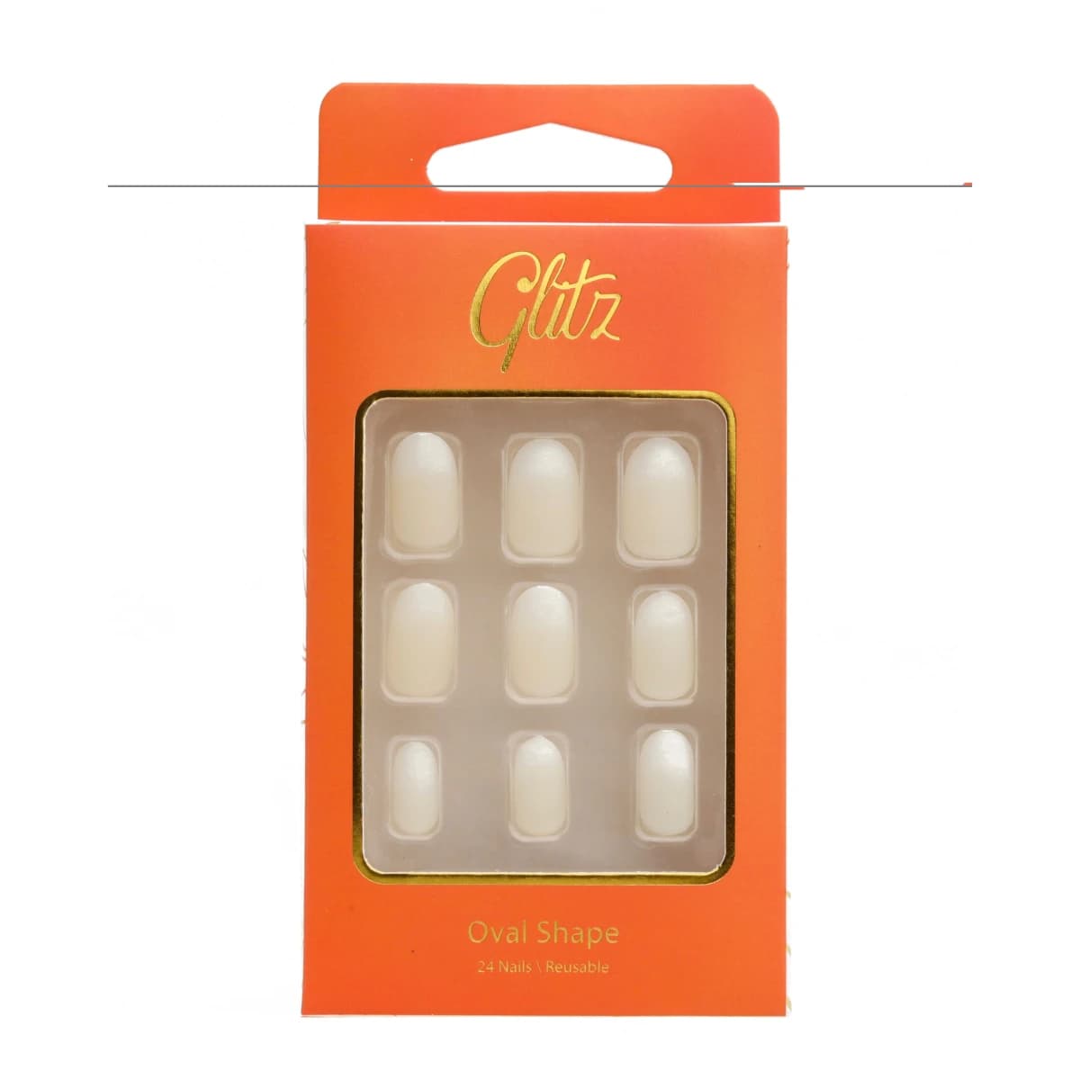 Glitz, Reusable Nails, Oval Shape, No 9 - 24 Pcs (Image 1 of 1)