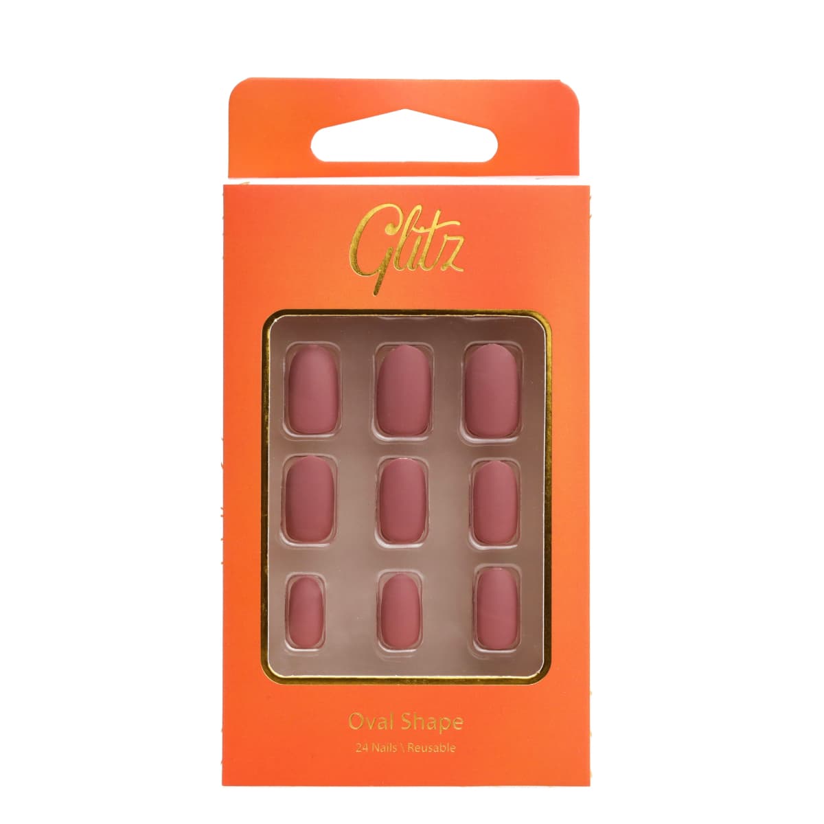 Glitz, Reusable Nails, Oval Shape, No 4 - 24 Pcs (Image 1 of 1)
