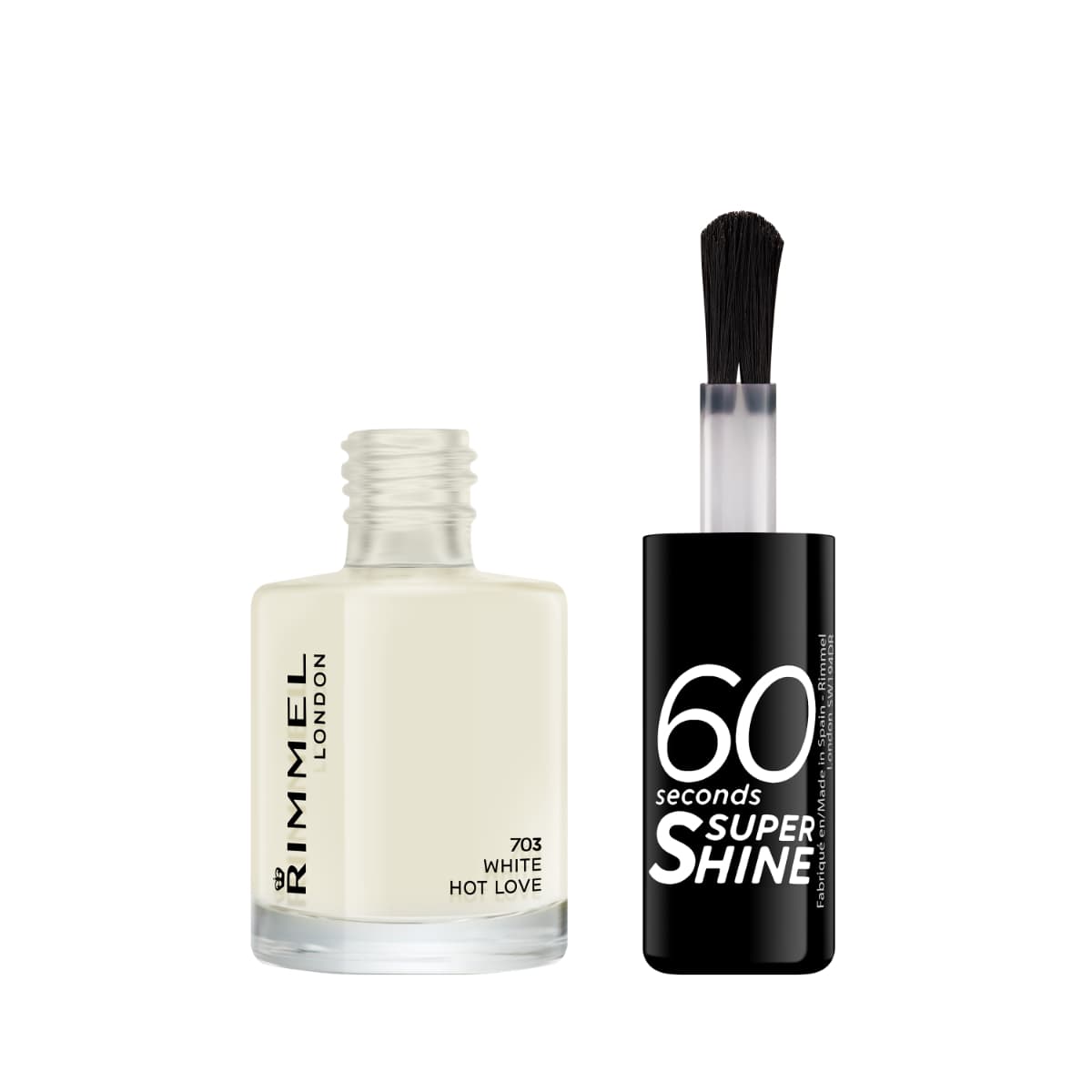 Rimmel, Nail Polish, White Love, 703 - 1 Pc (Larawan 2 ng 2)