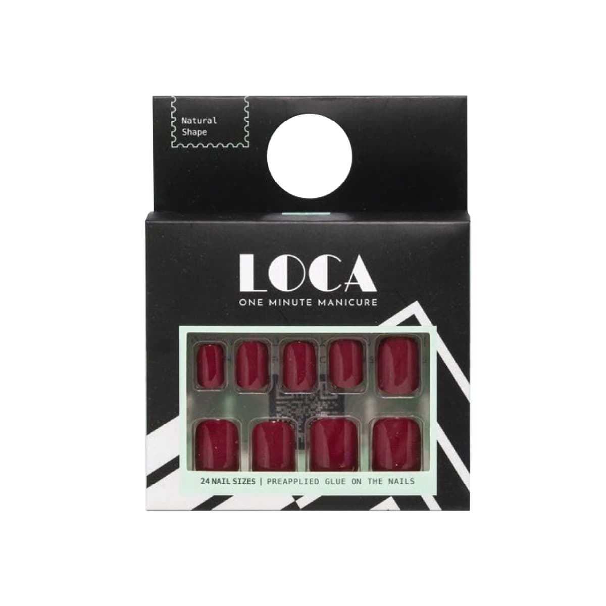 Loca, Press On Nails, Natural Shape, Rose Color - 24 Pcs (Image 2 of 2)