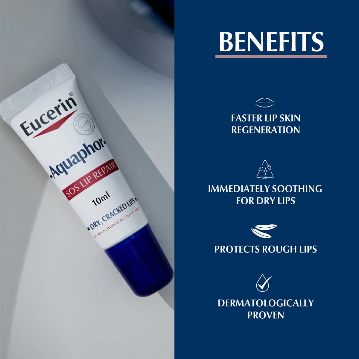 Eucerin, Aquaphore, Sos Lip Care, Balm - 10Ml (Image 1 of 2)
